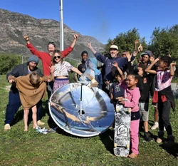 UPSKILL Barrydale receives it donated parabolic solar cooker from SunFire Solutions