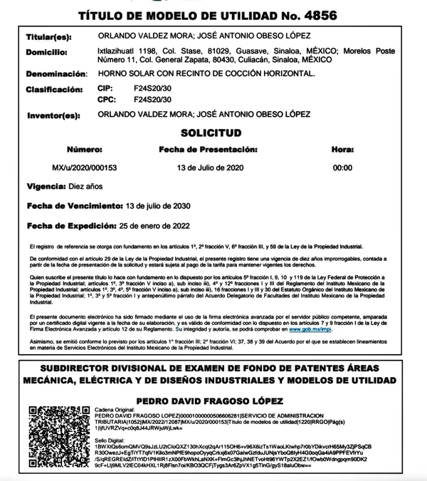 Guasave patent, 10-10-25