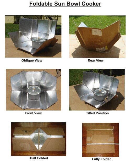 Foldable Sun Bowl Cooker (composite photo) 2-6-12