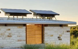 Roof mounted panels for domestic use