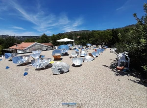 Quite a few solar cookers were put into use preparing the festival meal