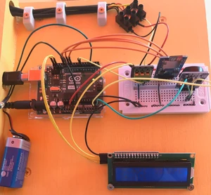 Electrical panel for the temperature probes, Photo credit: Bernhard Müller