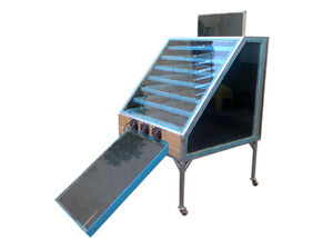 Front and side view Solar Food Dryer