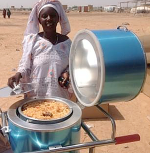 UNCHR supplied Blazing Tube solar cooker in Burkina Faso, 2-9-15