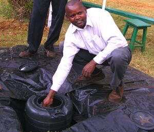 Peter Mwathi solar water heater, 2-17-12