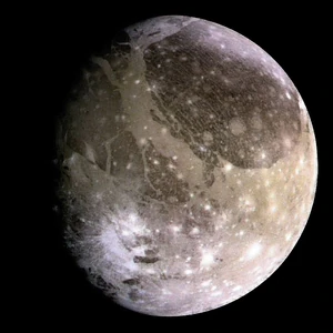 Ganymede as seen from Galileo.
