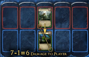 Deepbranch Prowler Deals 1 Damage To Seedling And 6 To Player