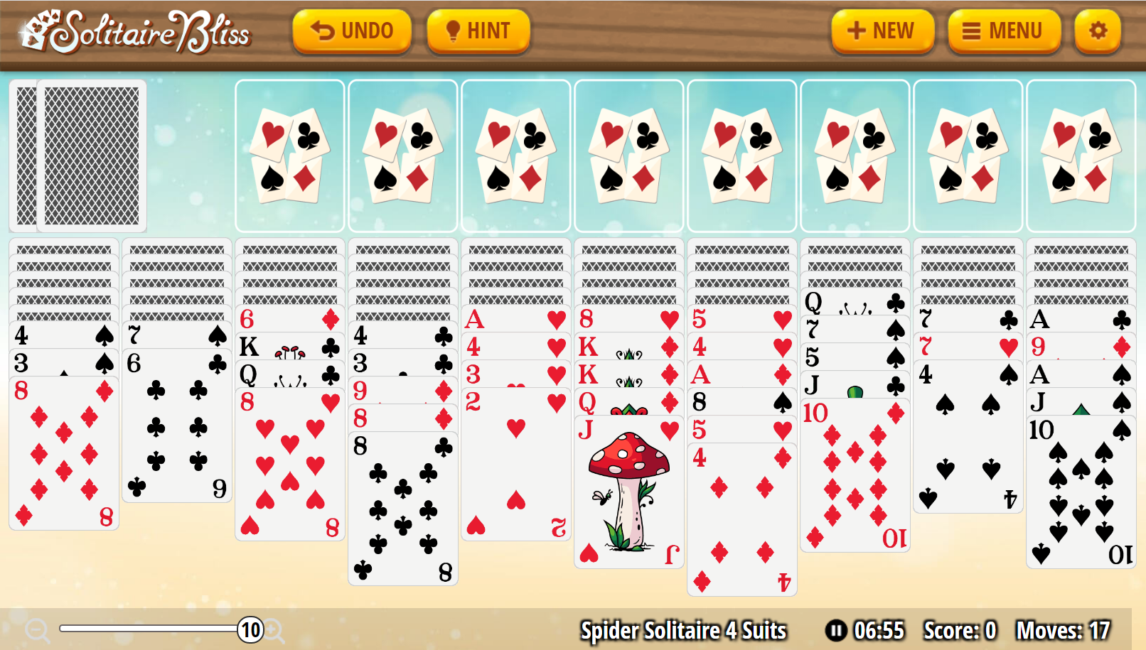 Spider Solitaire (4 Suits) Free & Online 