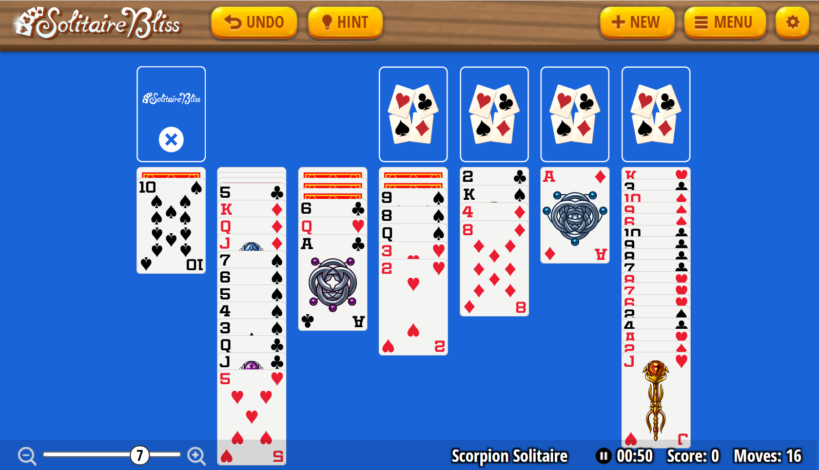 Spider Solitaire 1 Suit, Solitaire Bliss Wiki