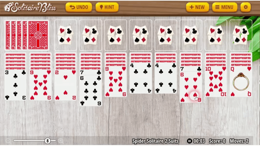 ♠️ 2 Suit Spider Solitaire, play 2 Suit Spider Solitaire online for free