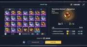 Core Level Up Menu