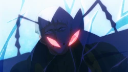 Kei's last moment before being killed by the Ant King