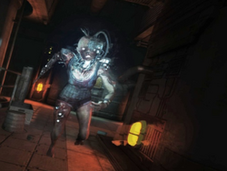 Robot Girl in her aggravated state, charging at the player