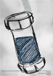 A drawing of a bottle of Structure Gel on a blank PATHOS-II document.