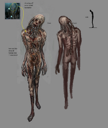 Concept art of the Flesher dubbed "Devil", reused for Dr. Ross' mutated form.