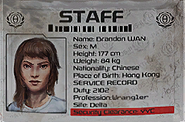 The ID badge used by Alice. Note that the text is reusing Brandon Wan's information, as the badge was not intended to be seen up close.