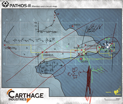 A map showing the WAU's influence on PATHOS-II all the way from Alpha, scribbled over by Mark Sarang.