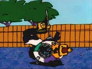 A clip from the game. Notice the poor quality.