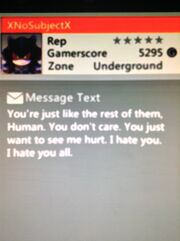 The message I snapped with my iPod