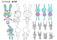 Concept art/early designs of Adorabbit.