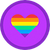 Rainbow badge icon