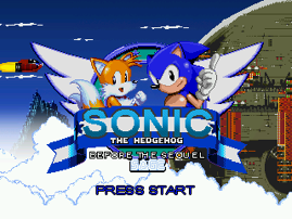 Sonic Before the Sequel's SAGE 2012 title screen