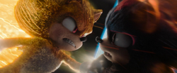 Super Sonic attacks Shadow