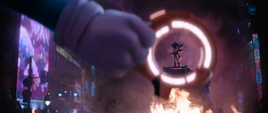 Sonic threatens Shadow
