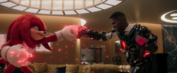 Knuckles facing Mason