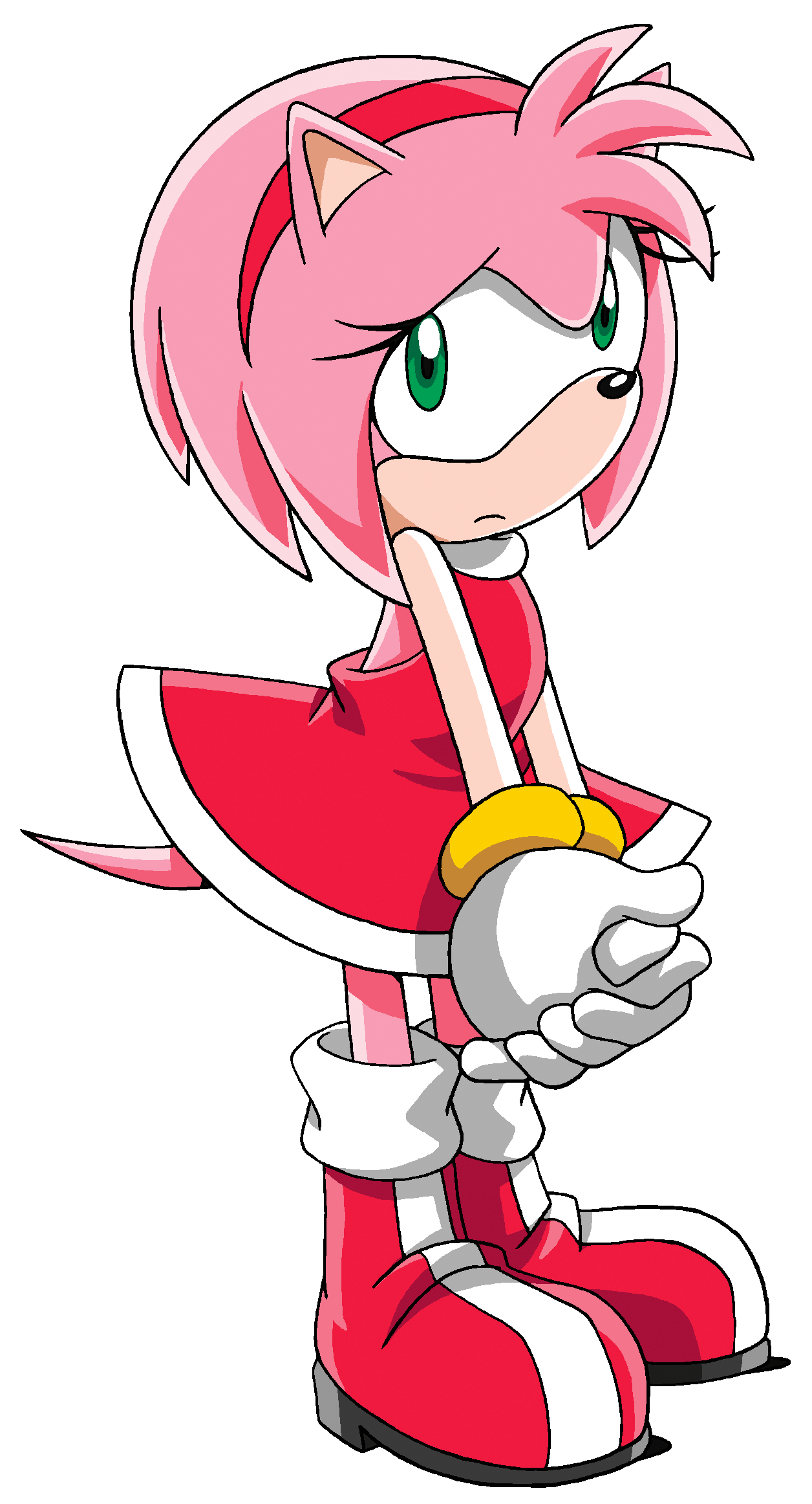 Amy Rose Sonic, o personagem de aventura Sonic do ouriço, quartzo