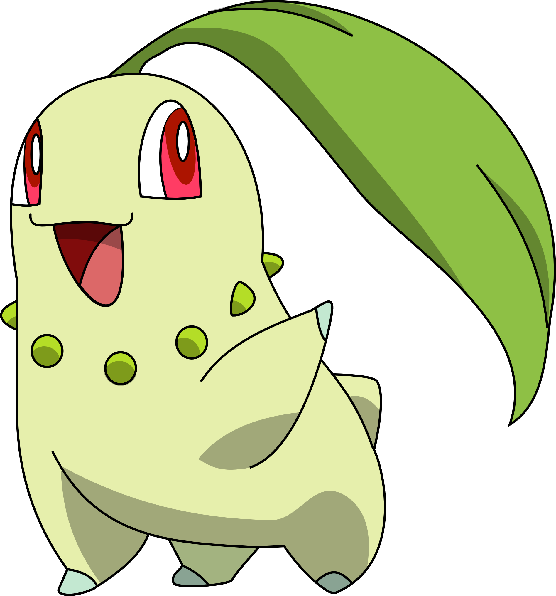 32x32 chikorita Pokémon outline or green outline : r/aseprite