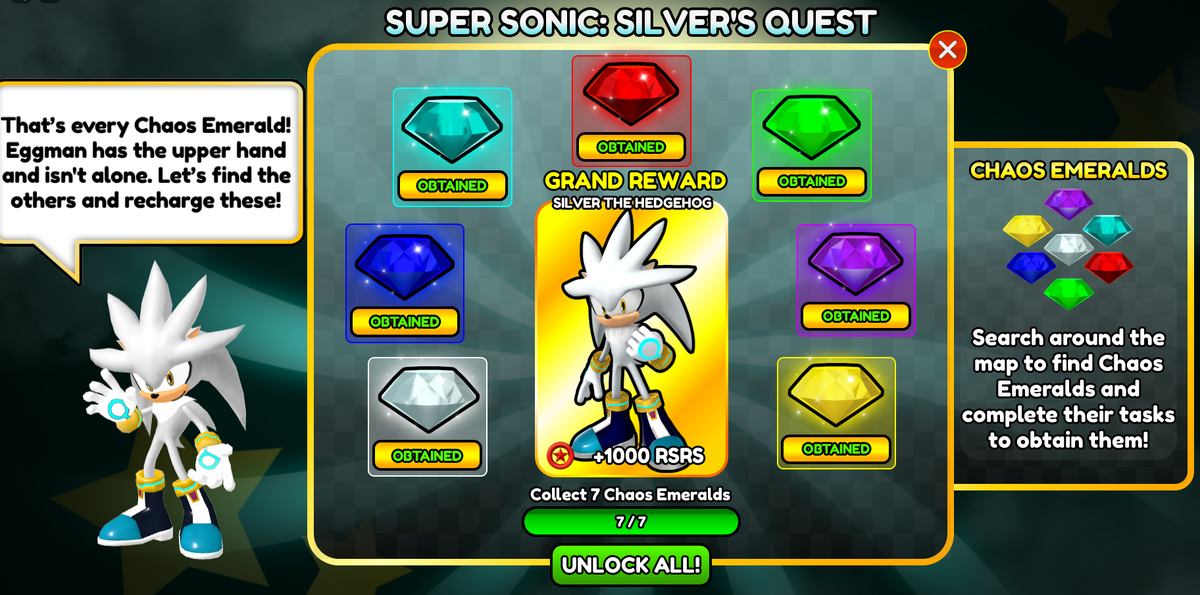 Unlock Silver FAST, Chaos Emerald Locations + SUPER SONIC