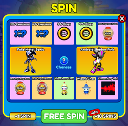 Spin Wheel, Sonic Speed Simulator Wiki