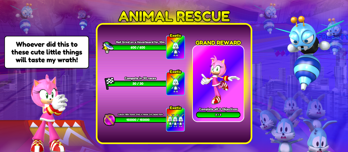 In sonic speed simulator, I finished metal sonic's tasks but it