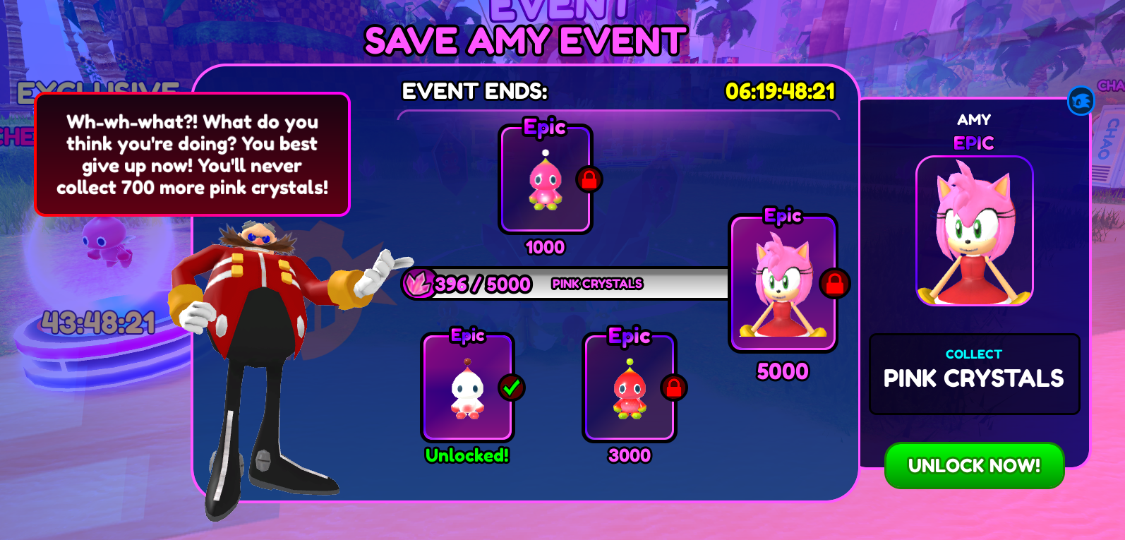 Sonic Speed Sim AUTO COLLECT AMY CRYSTALS SCRIPT [FIXED DOWNLOAD] –