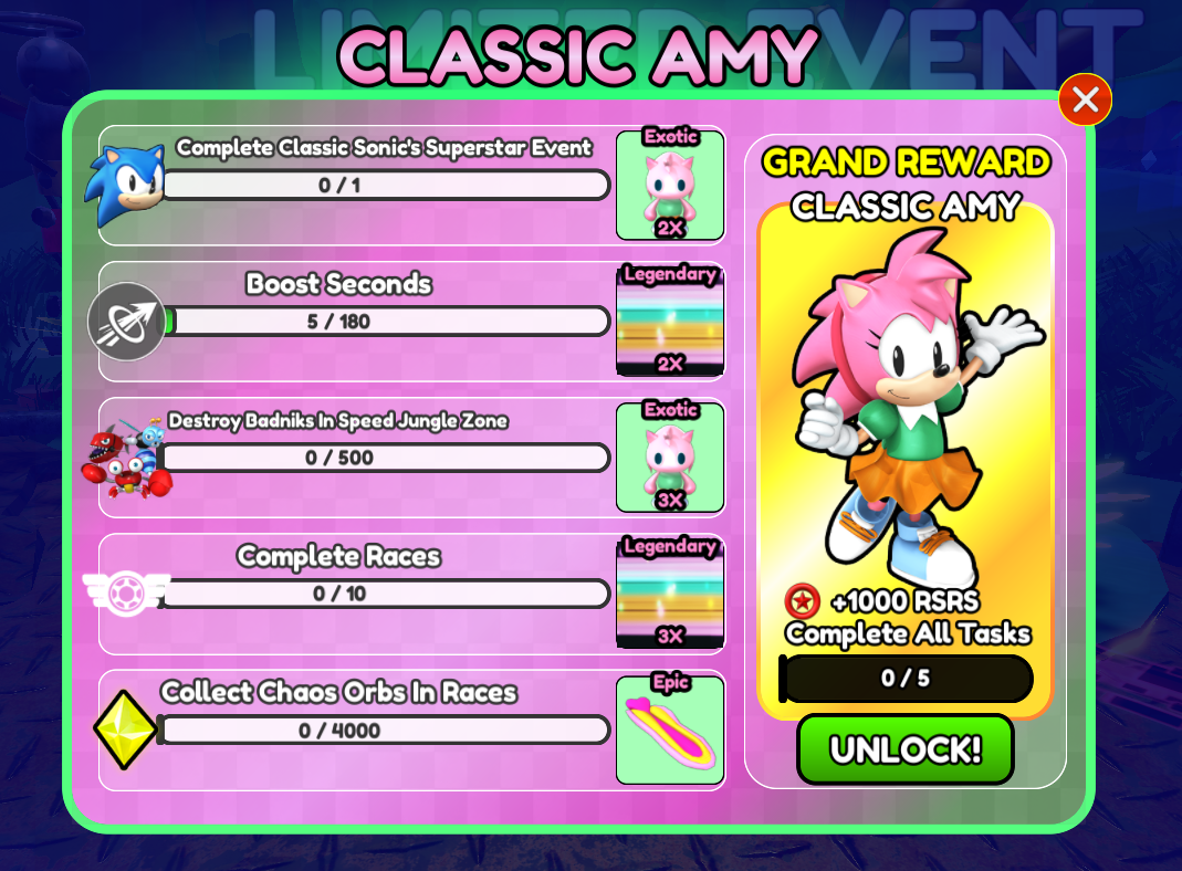 CLASSIC KNUCKLES & AMY ROSE ARE COMING! (Sonic Speed SImulator