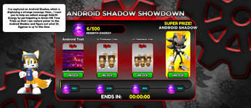 Android Shadow Red, Sonic Speed Simulator Wiki