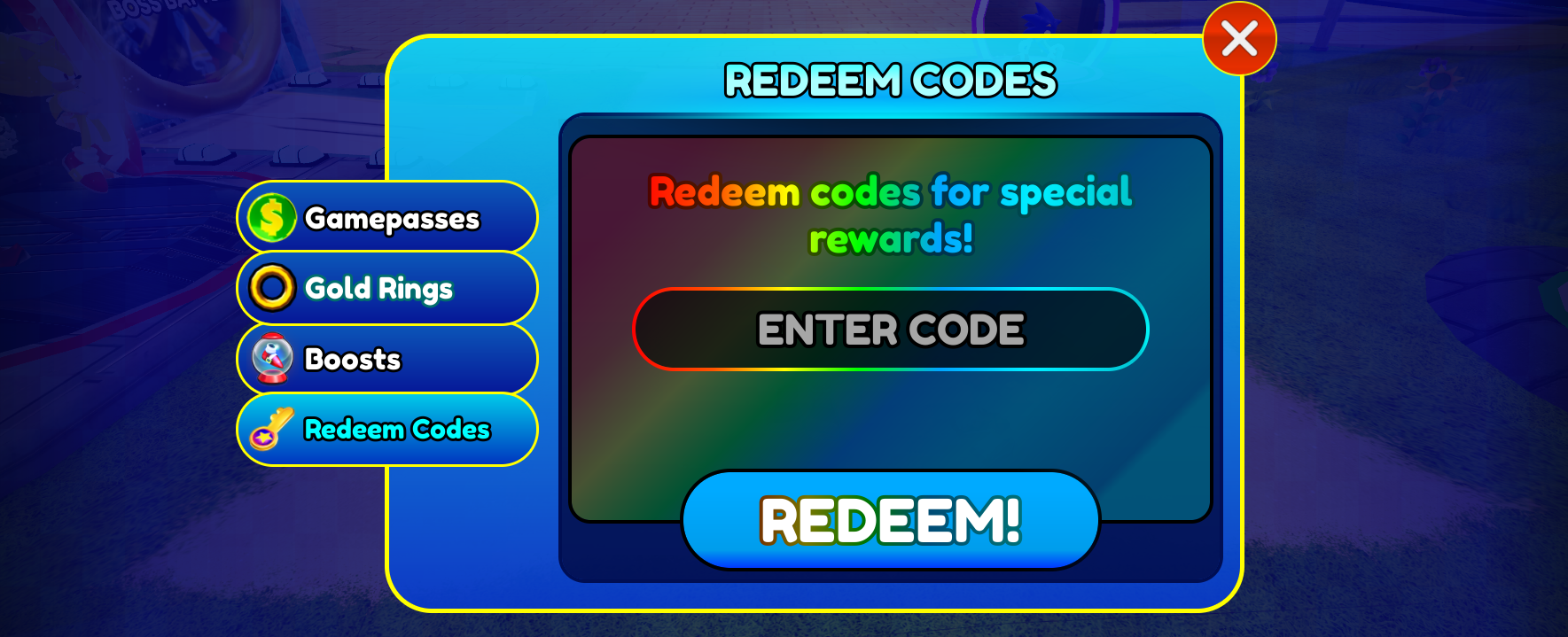 Codes   Sonic Speed Simulator Wiki   Fandom