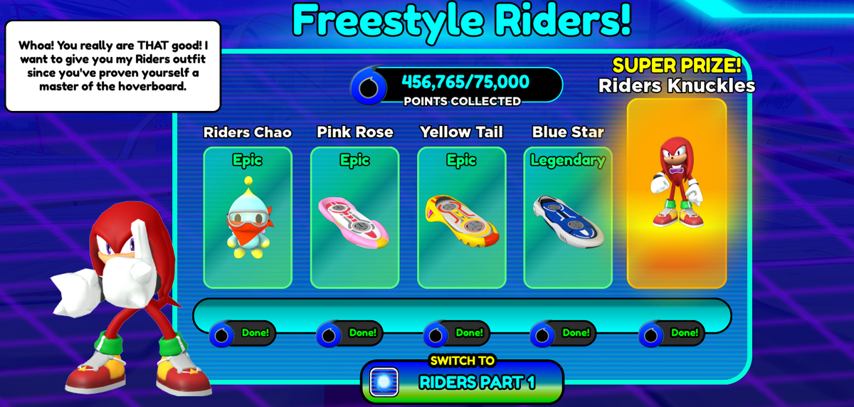 NEW* FREESTYLE RIDERS EVENT UNLOCKED (SONIC SPEED SIMULATOR) 