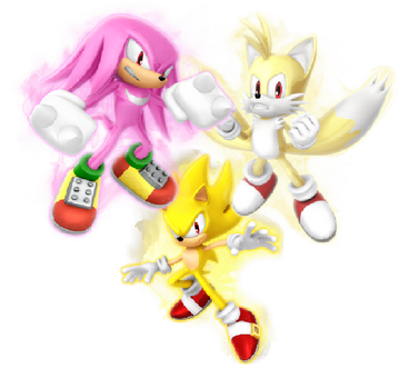 Super Sonic but he follows the same design principles of Super Tails, Super  Knuckles, Super Ray and Super Mighty where his colors just get lighter :  r/SonicTheHedgehog