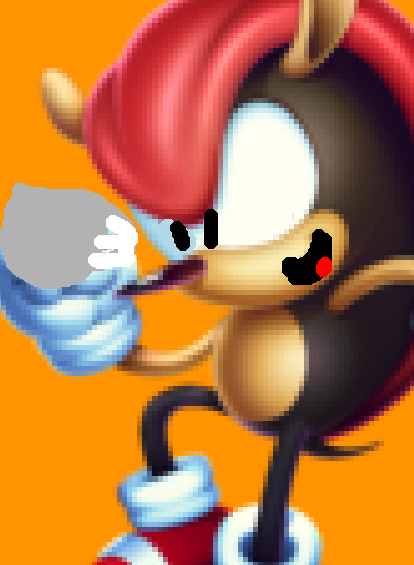 19302 - safe, artist:bongwater777, mighty the armadillo (sonic), armadillo,  mammal, anthro, sega, sonic the hedgehog (series), 2020, black fur, black  tail, blue eyes, clothes, digital art, fangs, fur, gloves, gray background,  grin