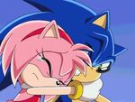 S01E03 - Misslie Wrist Rampage - Amy hugging Sonic