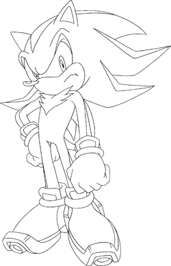 Sonic X — Signature Pose - Lineart - Shadow the Hedgehog - Gallery