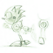 Early concepts of Metal Sonic.