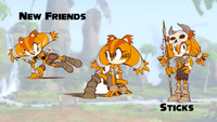 Initial concept artwork of Sticks for Sonic Boom: Rise of Lyric.