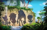 The original teaser image of Sonic Boom (Knuckles is the second-right shadow).