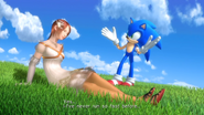 Elise i Sonic na trawie