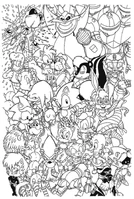 Frontipiece inks. Art by Patrick Spaziante.