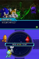 The Violet Wisp making its first appearance in the DS version of Sonic Colors.