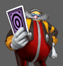 Eggman Nega with a card